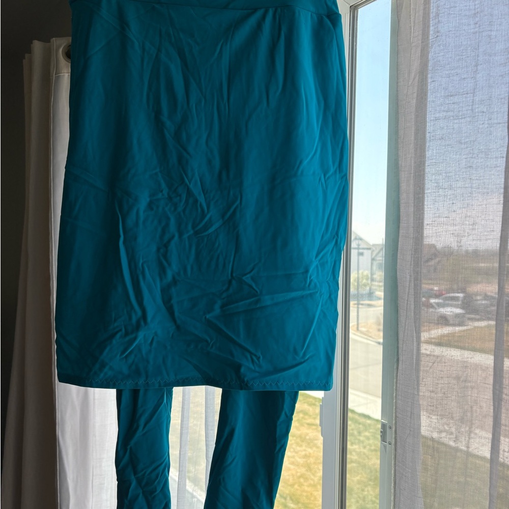 Sweet Lemon Thyme Teal Skirt and Leggings Set